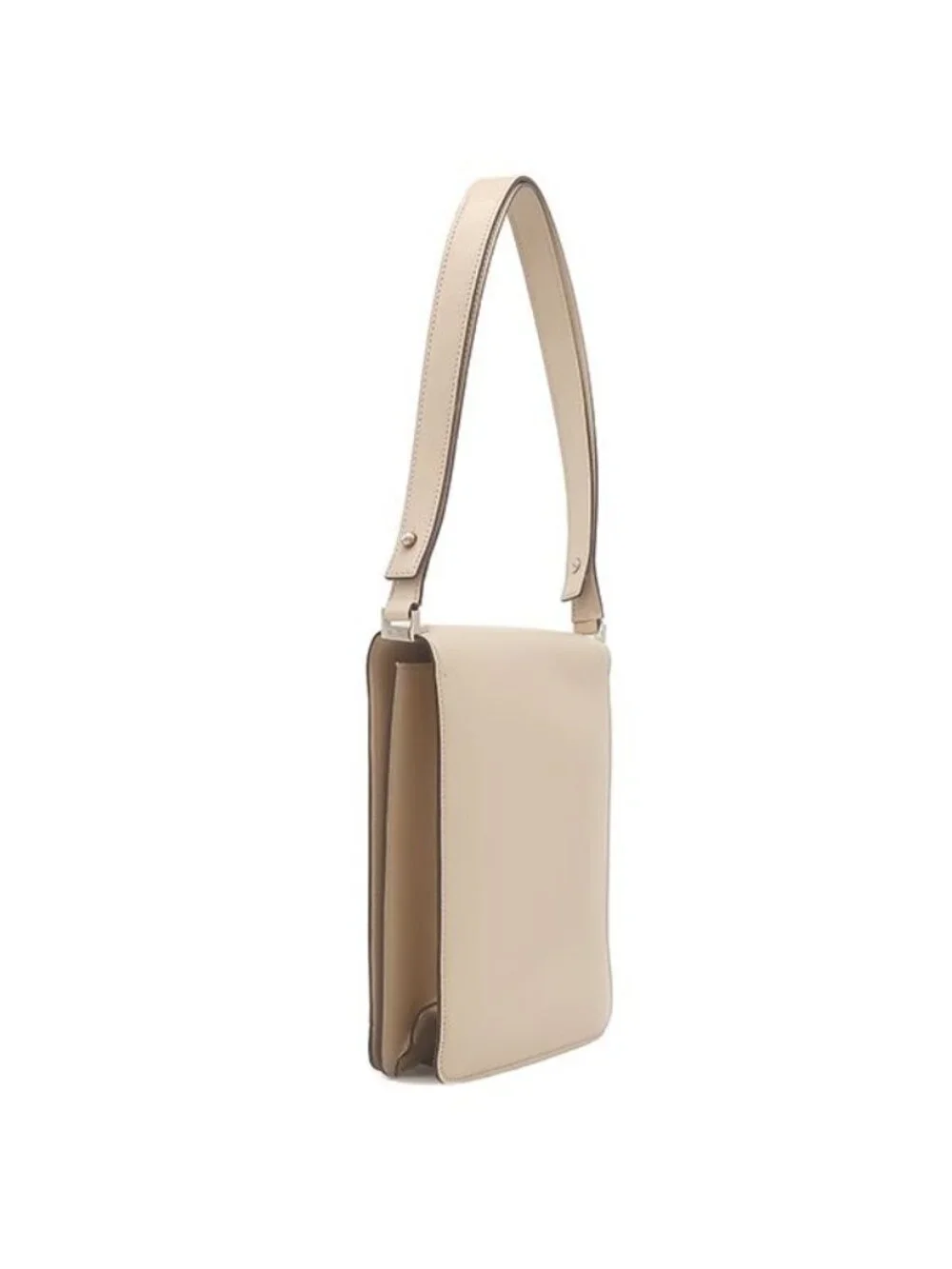 Louis Vuitton Shoulder Bag Caviar Leather Beige Silver with Mirror